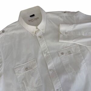 SAINT JAMES white button down shirt classic cotton XL